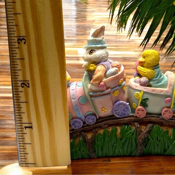VINTAGE Easter Bunny & Chick Train Figurine – Pastel Spring Decor - Picture 10 of 11